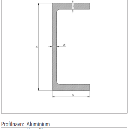 Al U-profil 6082-T6  60x140x60/10x7x10mm a 6200mm