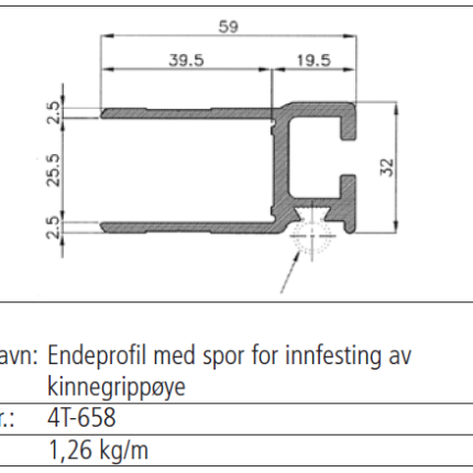 4T-658 endeprofil natur a 5100mm
