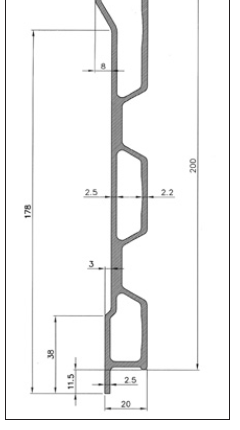 K14845 Bunnprofil natur a 6900mm