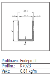 K7023 Endeprofil a 6000mm