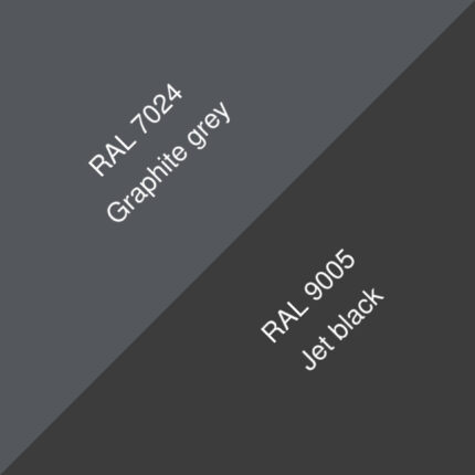 AluColour® PVDF ORBIS 75 RAL7024/9005 0,9x1250x2500mm m/foli