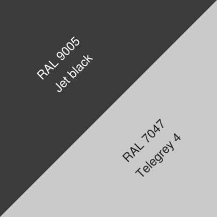 AluColour® PVDF ORBIS 75 RAL9005/7047 0,9x1250x2500mm m/foli