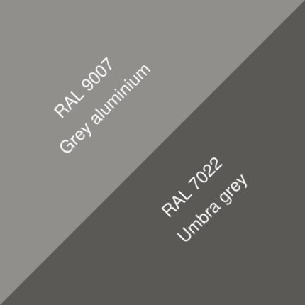 AluColour® PVDF RAL9007/7022 grå/grå 0,9x1250x2500mm m/folie