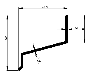 Al vannlist XTR 5409 natur a 2600mm